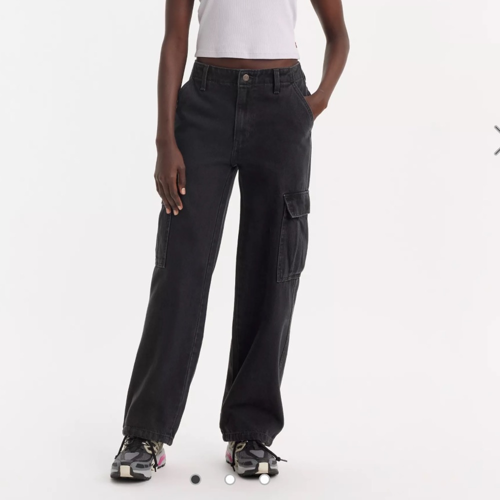 LEVIS 94 BAGGY CARGO JEANS BLACK
